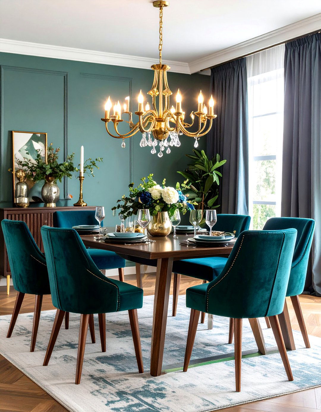 Jewel Toned Modern Dining Room Elegance - 20 Modern Dining Room Ideas