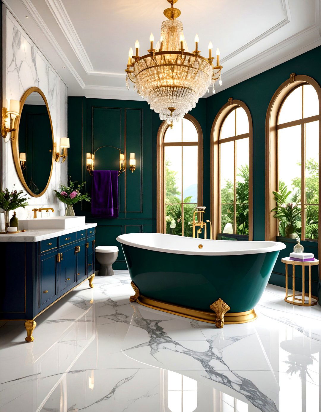 Jewel Toned Romantic Bathroom Luxury - 20 Romantic Bathroom Ideas