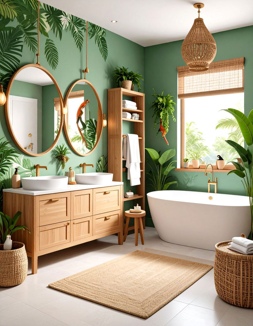 Jungle Safari Kids Bathroom Oasis - 20 Kids Bathroom Ideas