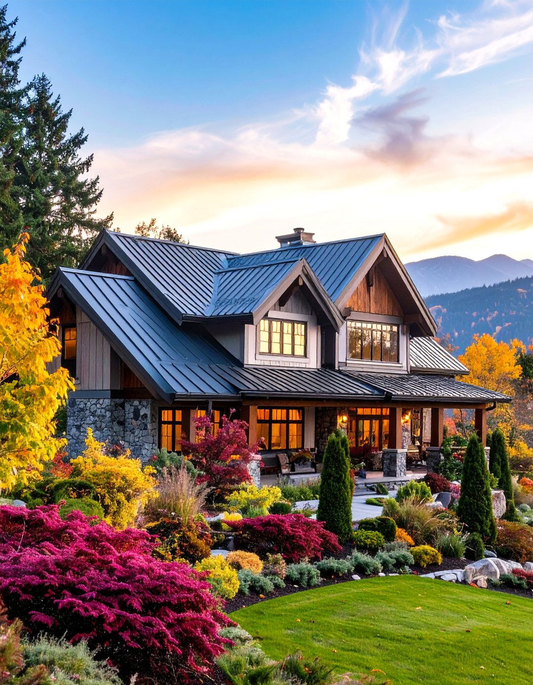 Juniper Breeze and Weathered Cedar - 20 Dark Green Exterior Paint Color Schemes