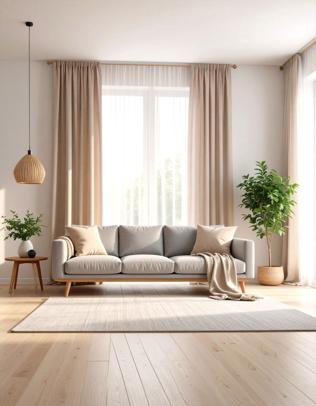 Keep Surroundings Airy to Brighten Your Grey Couch - 20 Grey Couch Living Room Ideas