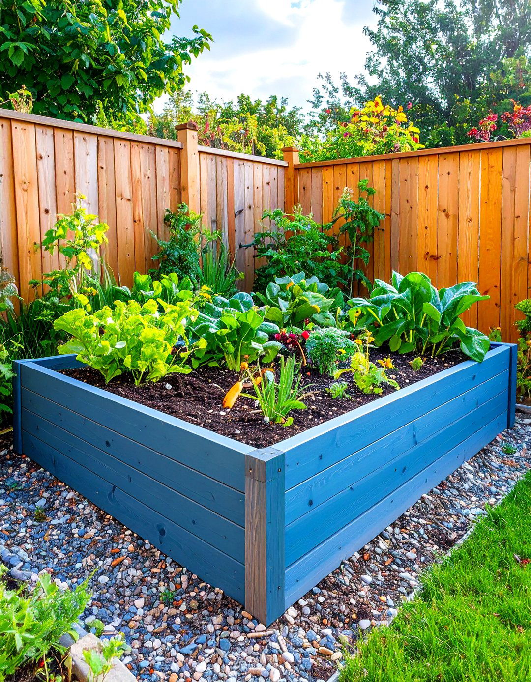 Keyhole Raised Garden Bed Along Fence Adaptation - 20 Raised Garden Bed Along Fence Ideas