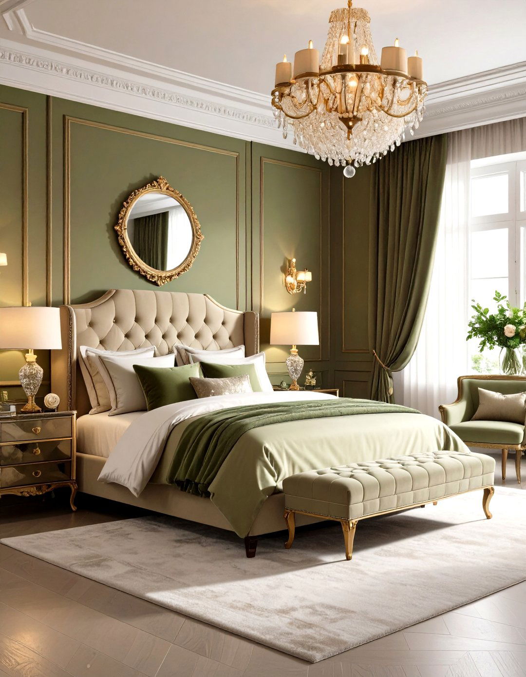 Khaki Bedroom Vintage Glamour - 20 Khaki Bedroom Ideas