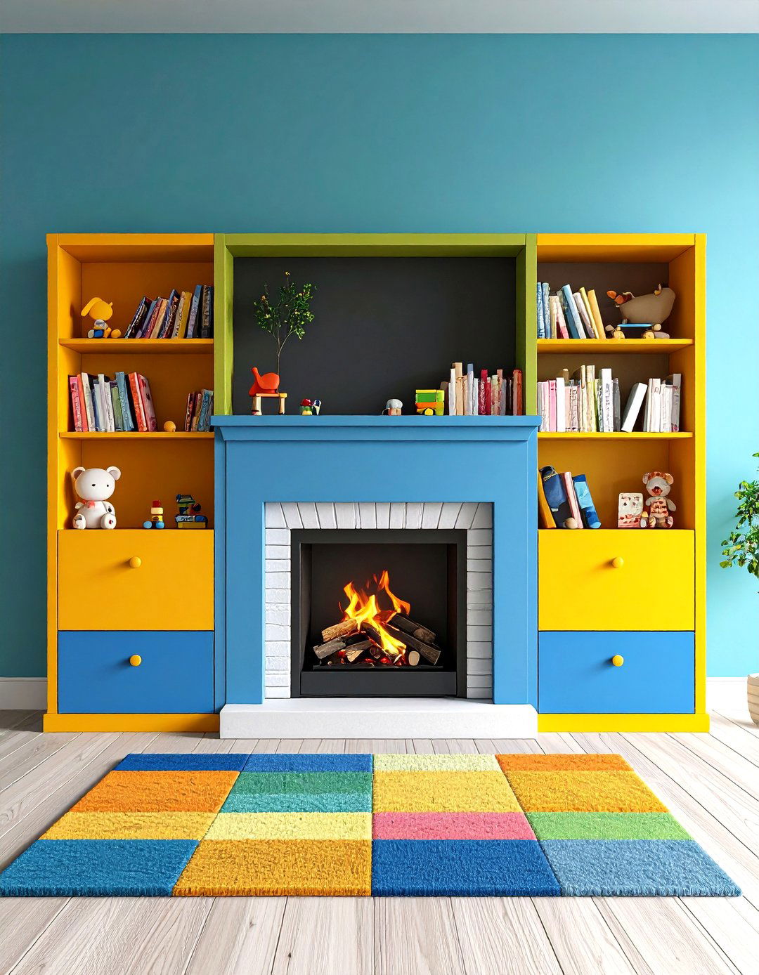 Kid Friendly Cabinets for Organized Chaos - 20 Fireplace With Bookshelves
