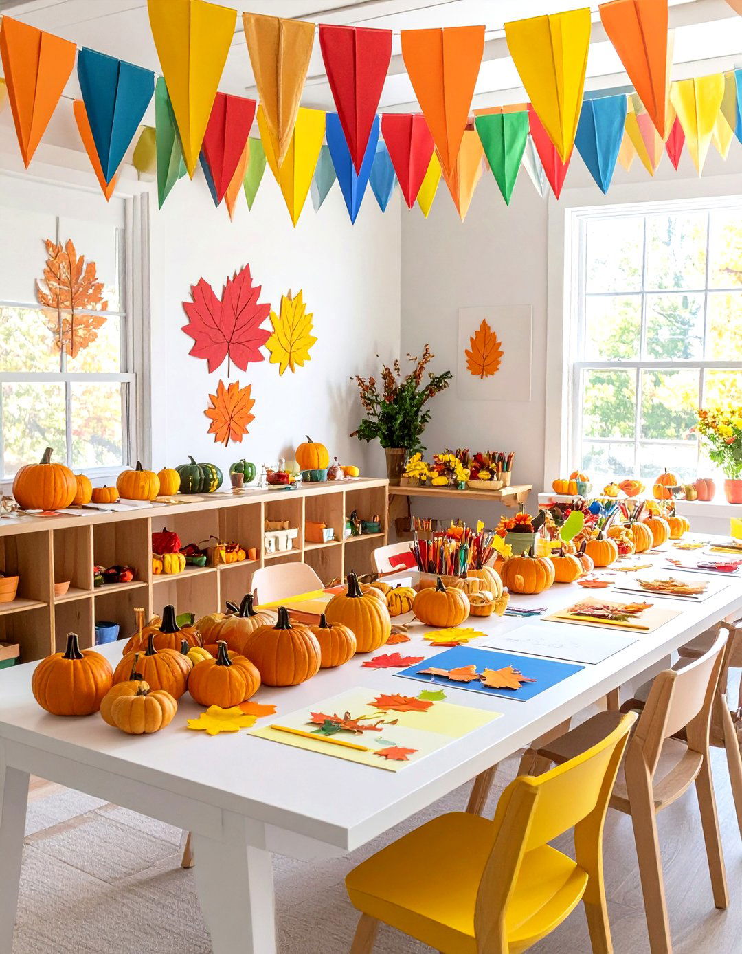 Kid Friendly Craft Stations - 20 Thanksgiving Decoration Ideas