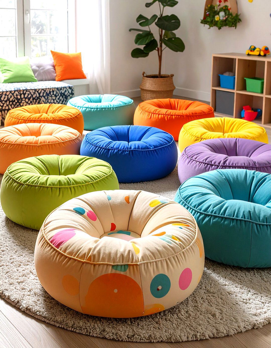 Kid Friendly Floor Seating Pods for Playrooms - 20 Floor Seating Ideas