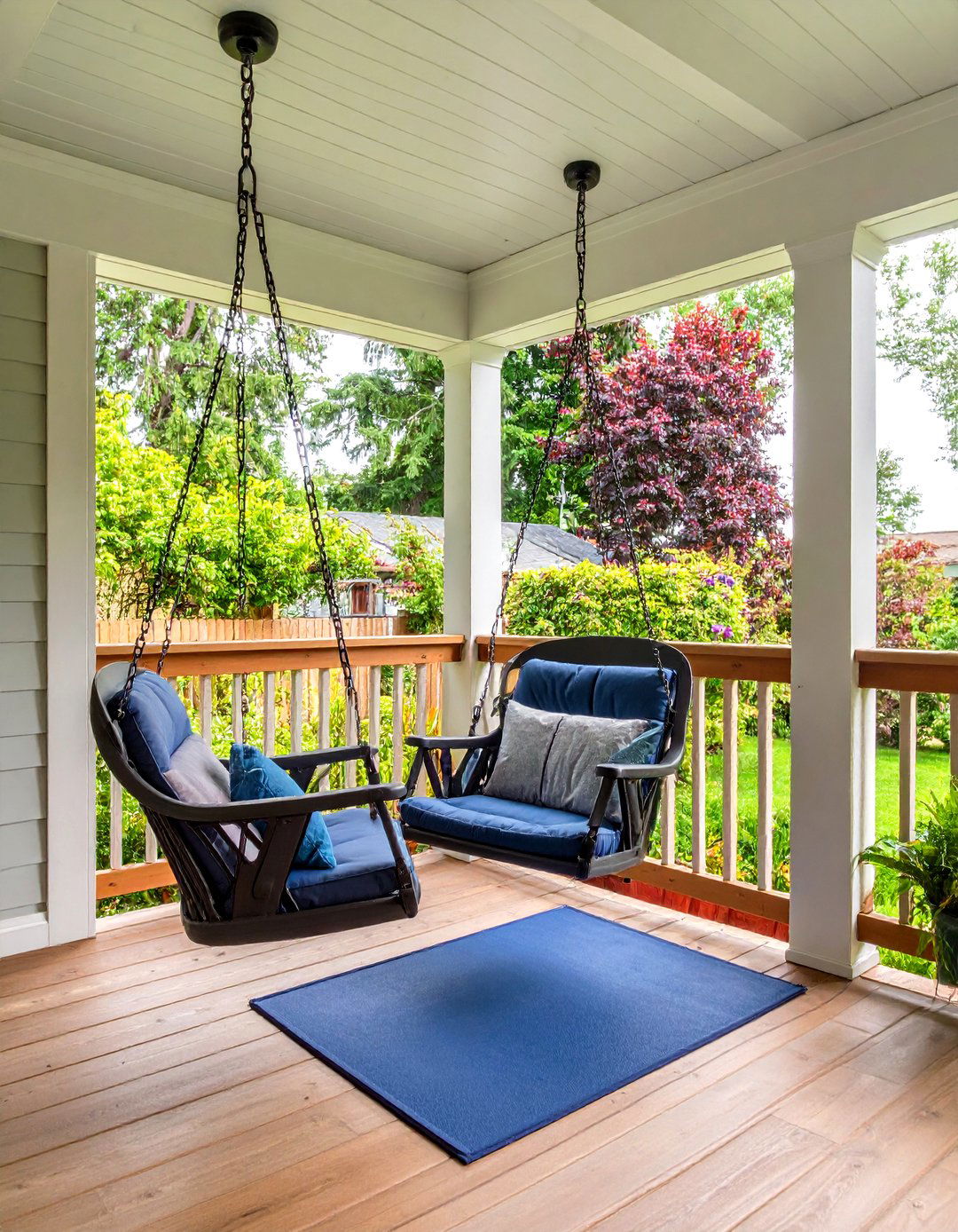 Kid Safe Glider Front Porch Swing - 20 Front Porch Swing Ideas
