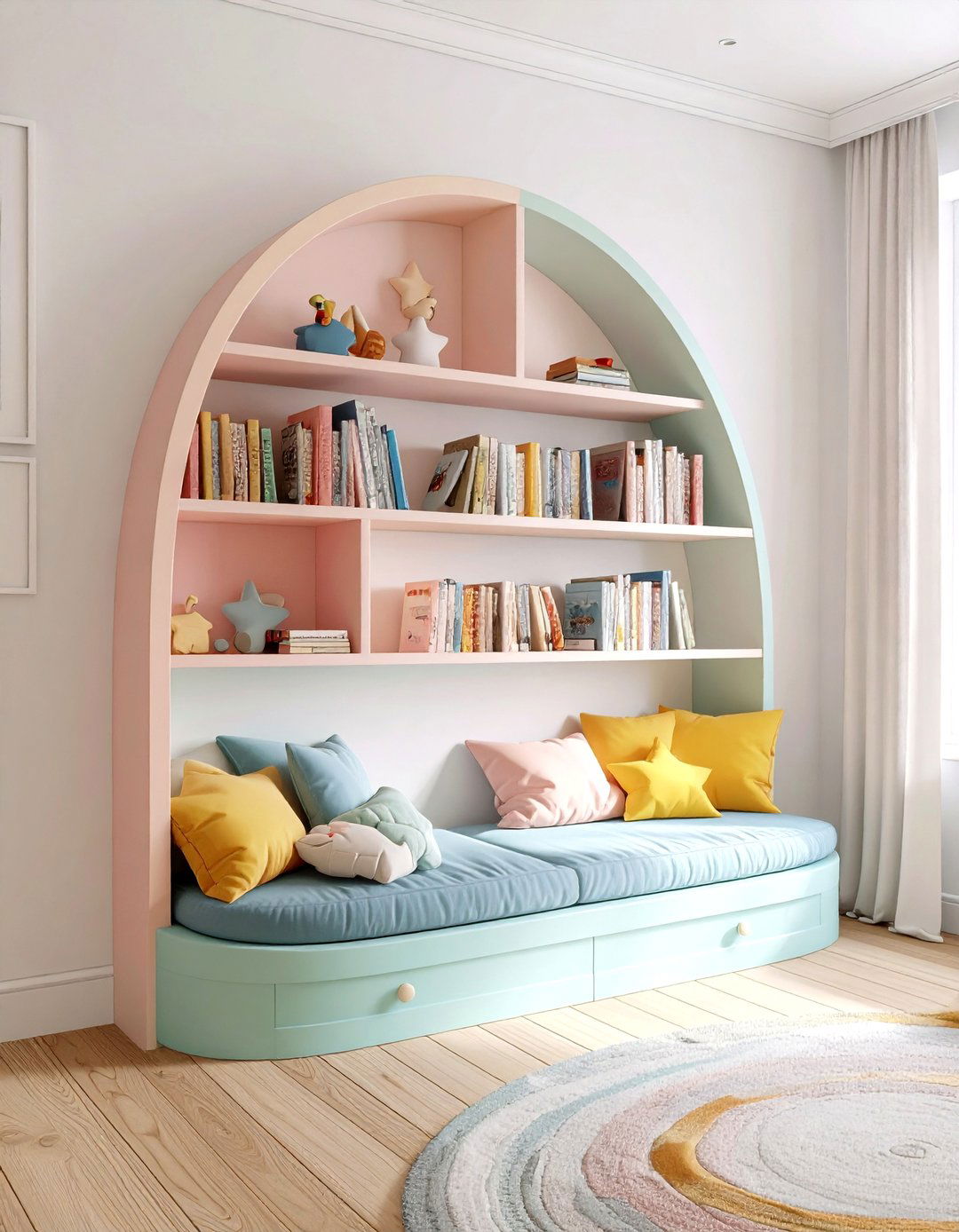 Kids Book Ledge Floating Shelves Spark Reading Habits - 20 Floating Shelves Ideas
