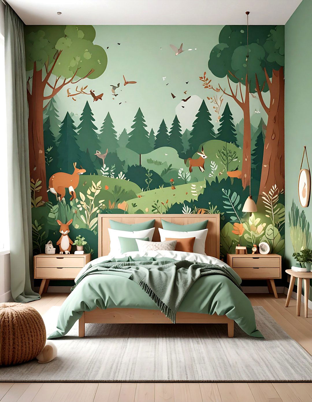 Kids Room Paint Forest Adventure Mural Wall - 20 Kids Room Paint Ideas