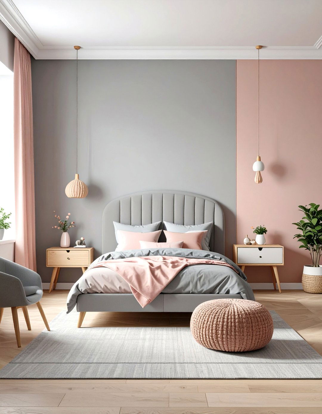 Kids Room Paint Soft Pink and Gray Balance - 20 Kids Room Paint Ideas