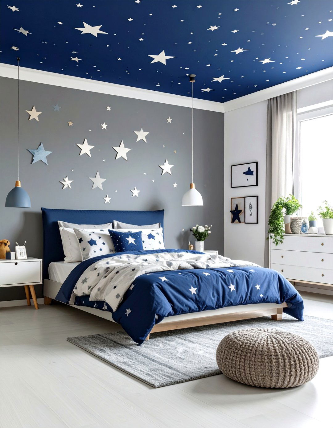 Kids Room Paint Starry Night Sky Theme - 20 Kids Room Paint Ideas