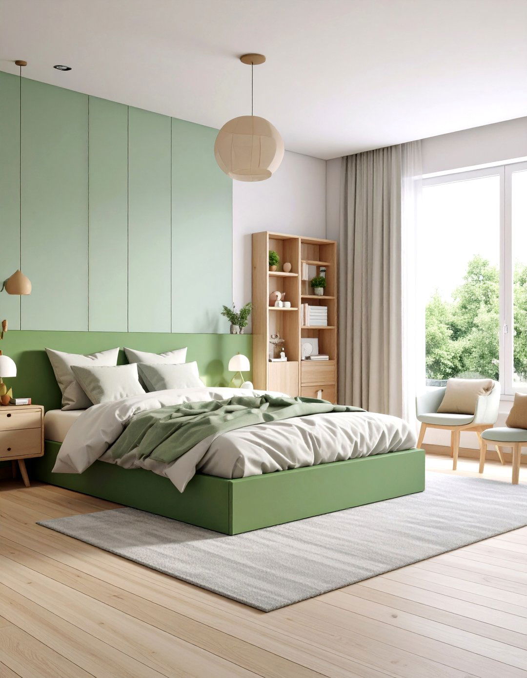 Kids Room Paint Two Tone Color Block Design - 20 Kids Room Paint Ideas