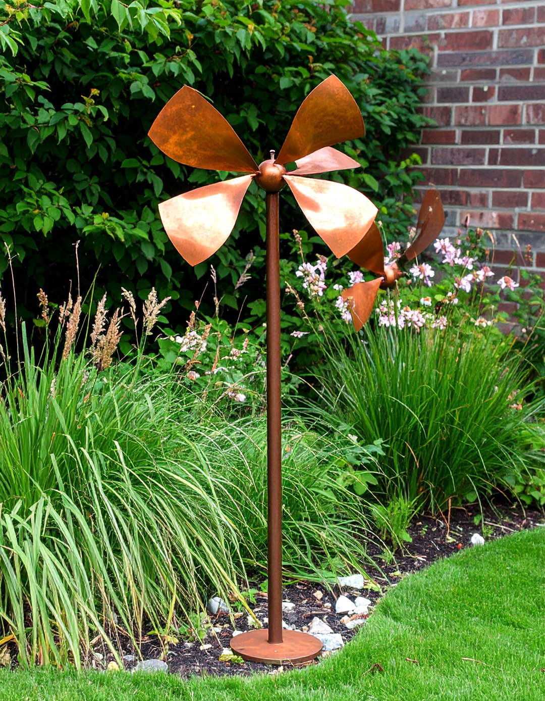Kinetic Wind Spinner Garden Art - 20 Garden Art Ideas