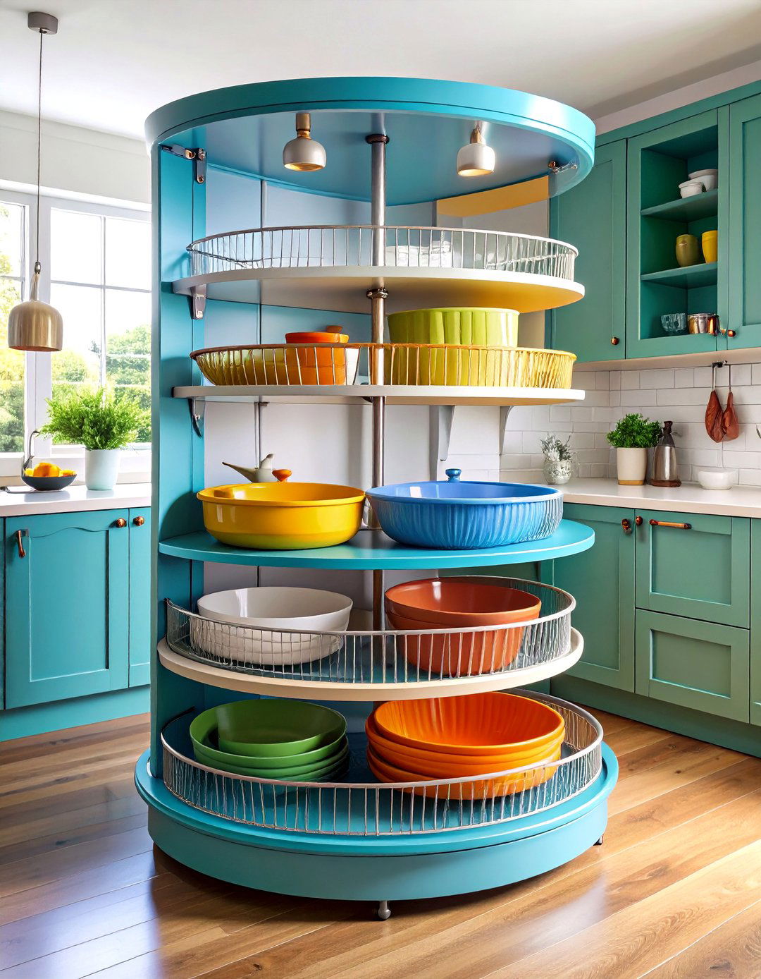 Kitchen Cabinet Organization with Rotating Lazy Susan Solutions - 20 Kitchen Cabinet Organization Ideas