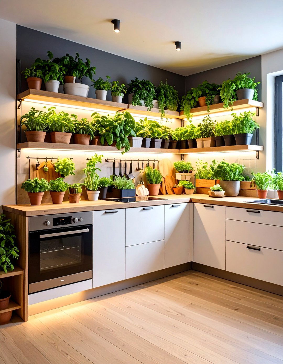 Kitchen Corner Herb Garden Station - 20 Kitchen Corner Ideas