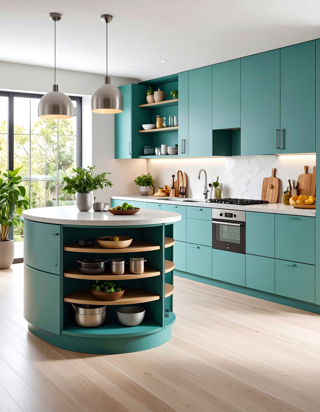 Kitchen Corner Lazy Susan Storage System - 20 Kitchen Corner Ideas