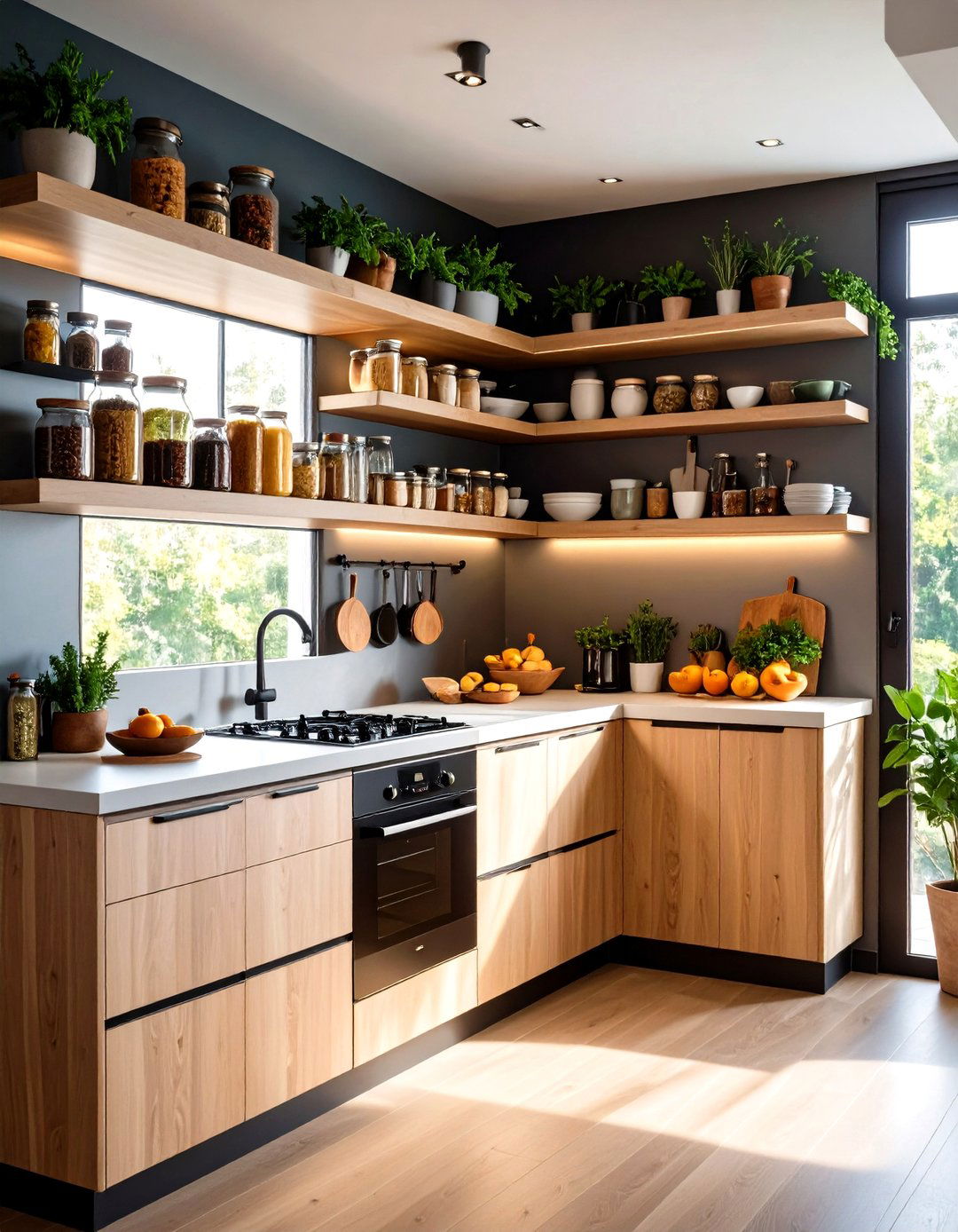 Kitchen Corner Shelf For Cooking Essentials - 20 Corner Shelf Ideas