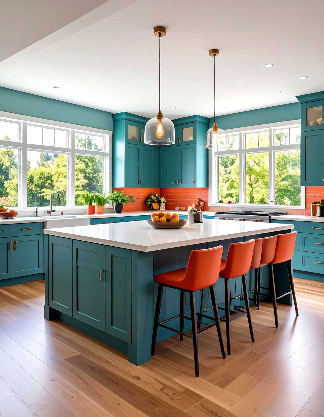 Kitchen Island Focused Design Without Upper Cabinets - 20 Kitchens Without Upper Cabinets