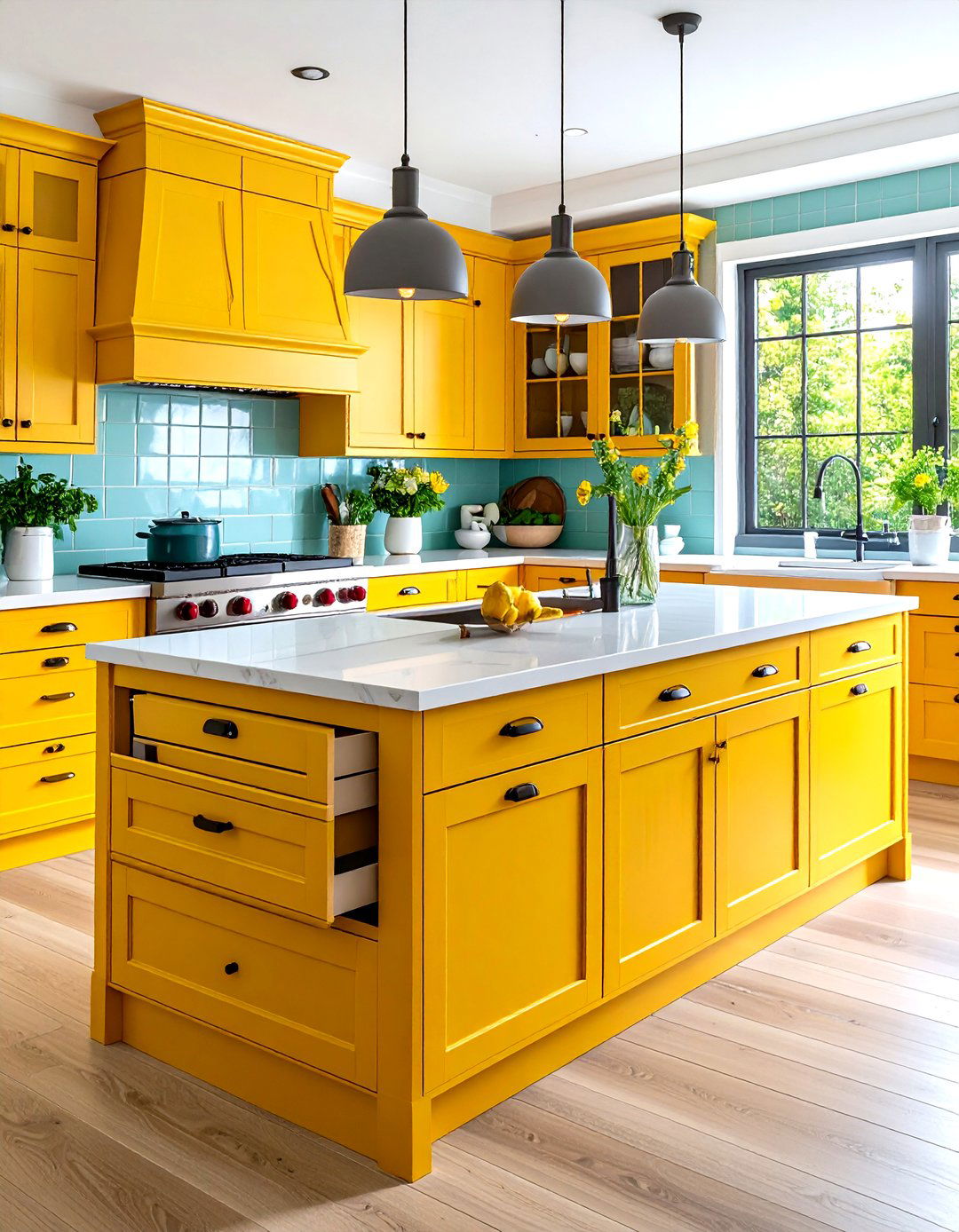 Kitchen Island Storage with Deep Pot and Pan Organization - 20 Kitchen Island Storage Ideas
