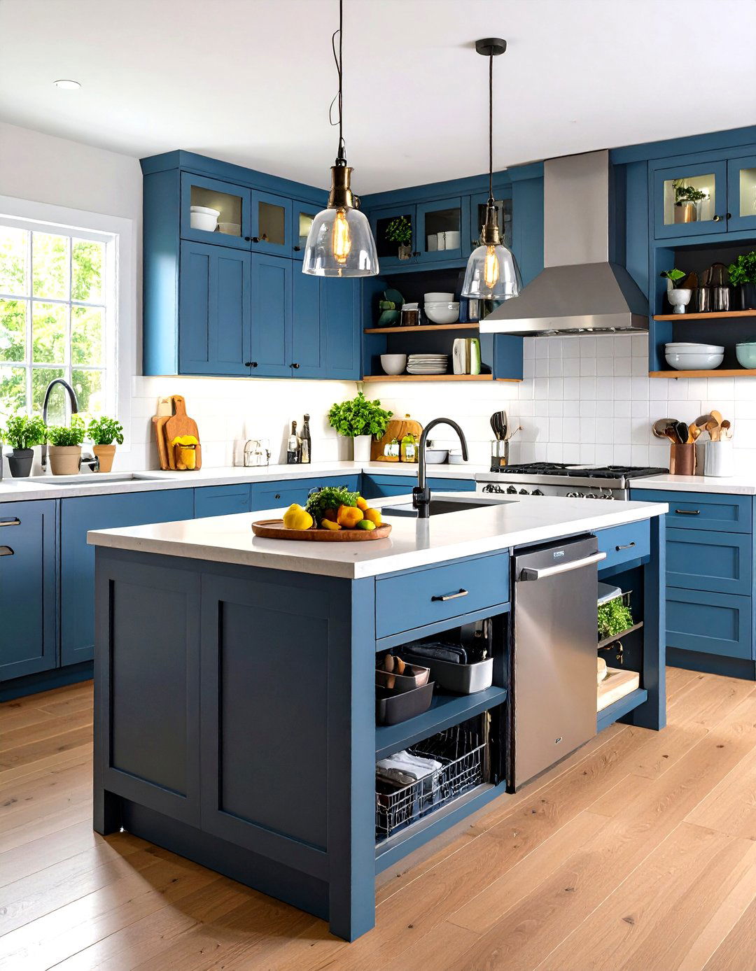 Kitchen Island Storage with Prep Sink and Dishwasher Integration - 20 Kitchen Island Storage Ideas