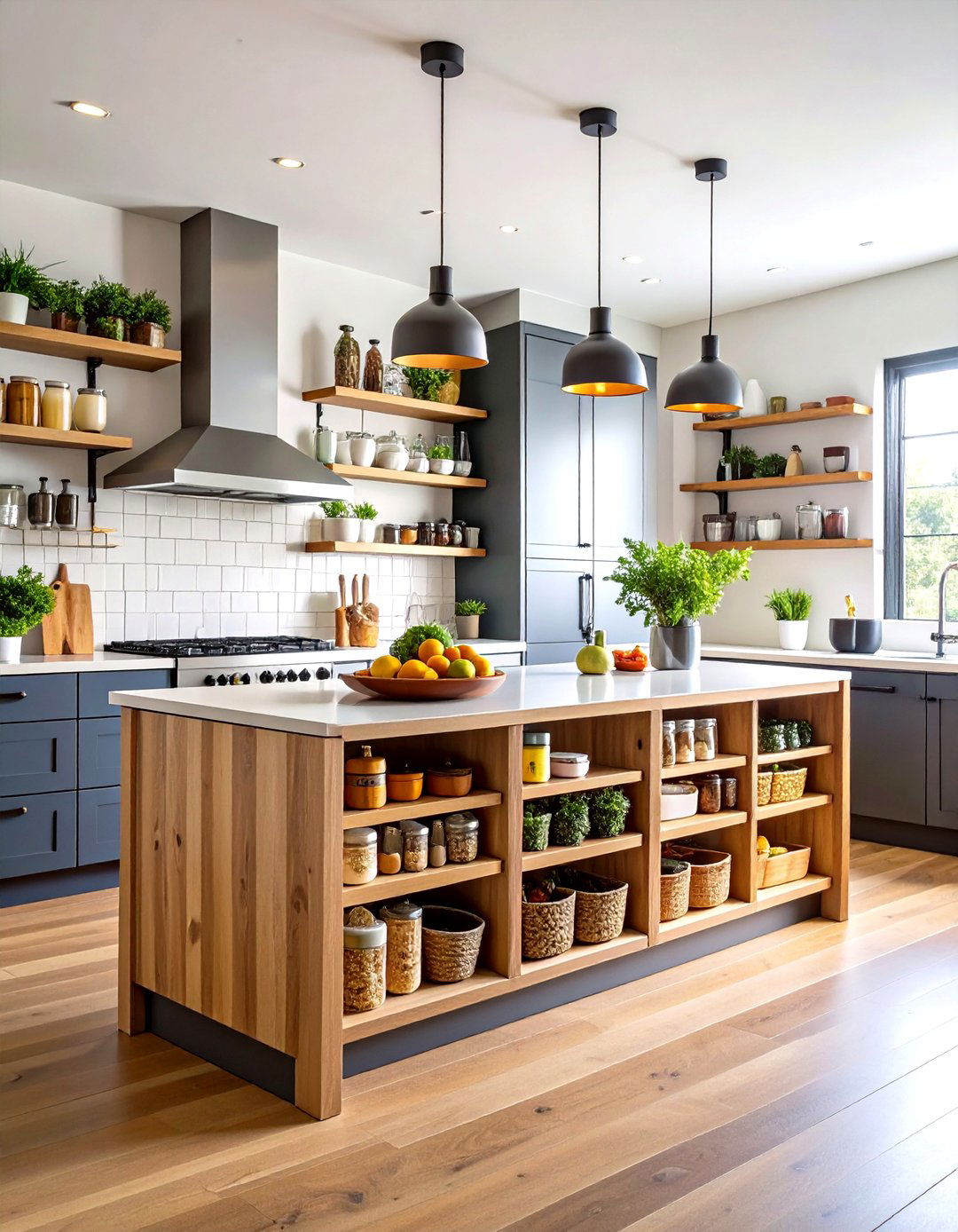 Kitchen Island Storage with Pull Out Pantry Systems - 20 Kitchen Island Storage Ideas
