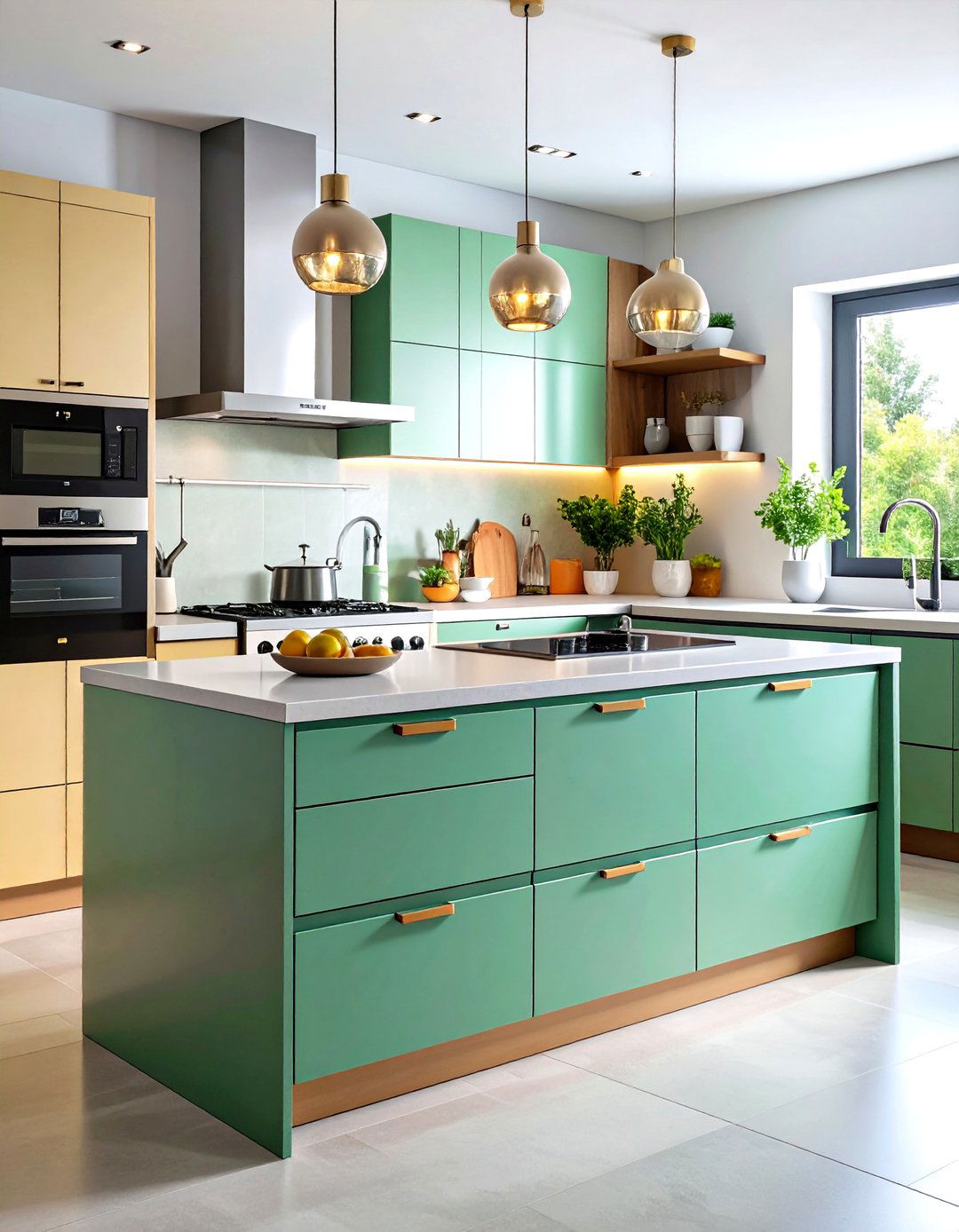 Kitchen Island Storage with Smart Technology and Charging Stations - 20 Kitchen Island Storage Ideas