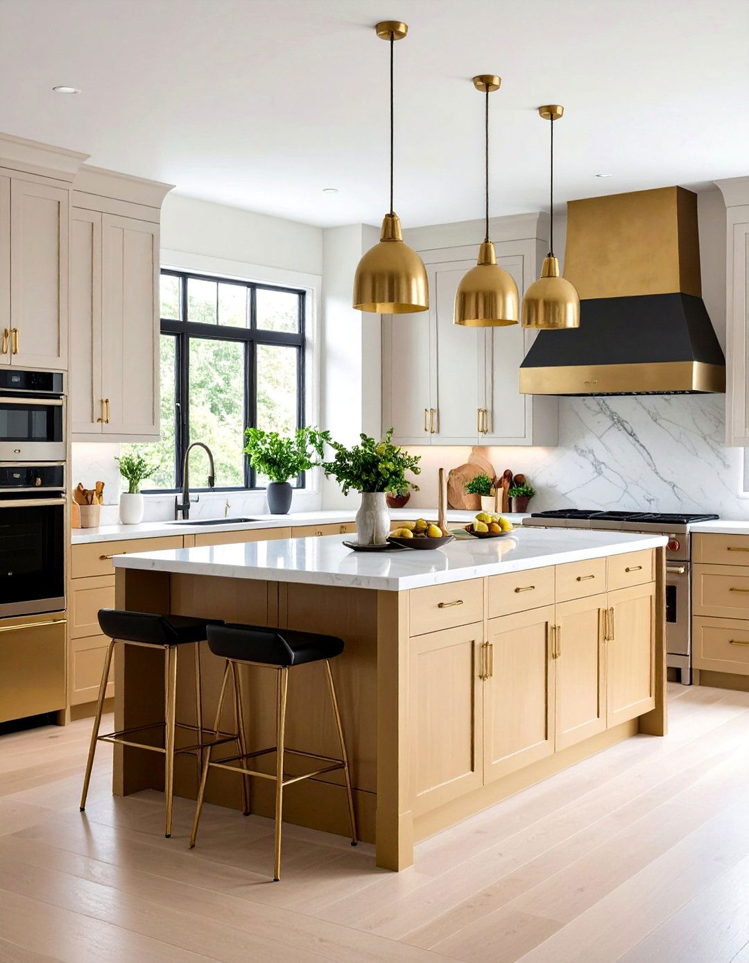 Kitchen Lighting Mixed Metal Finish Coordination - 20 Kitchen Lighting Ideas