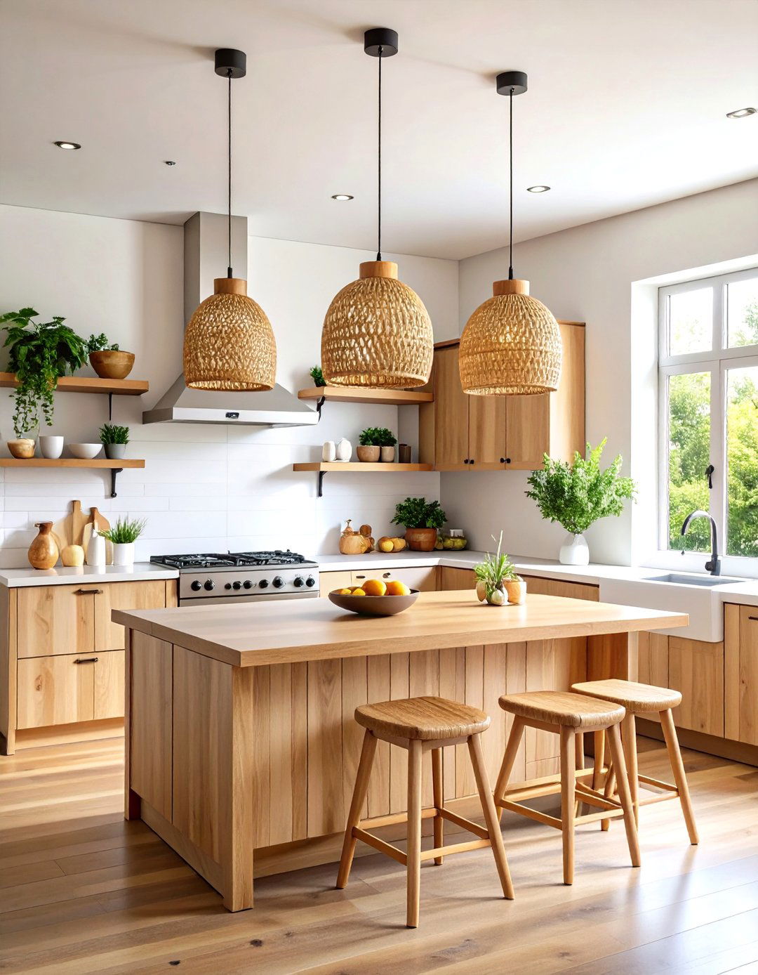 Kitchen Lighting Natural Material Organic Elements - 20 Kitchen Lighting Ideas