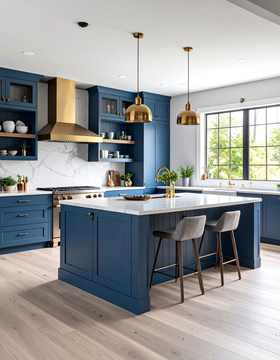 Kitchen Peninsula with Mixed Material Combinations - 20 Kitchen Peninsula Ideas