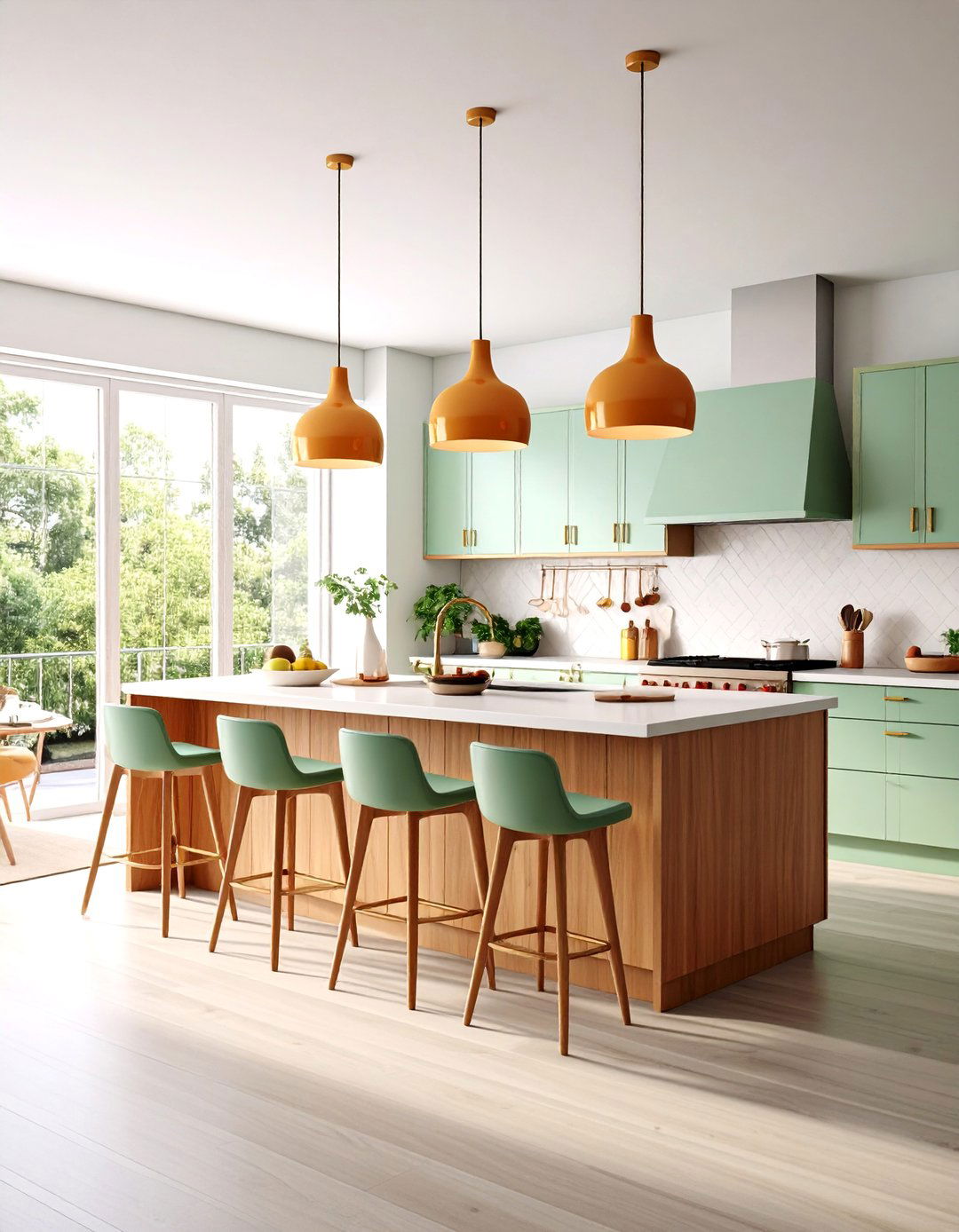 Kitchen Peninsula with Vintage Inspired Details and Retro Finishes - 20 Kitchen Peninsula Ideas