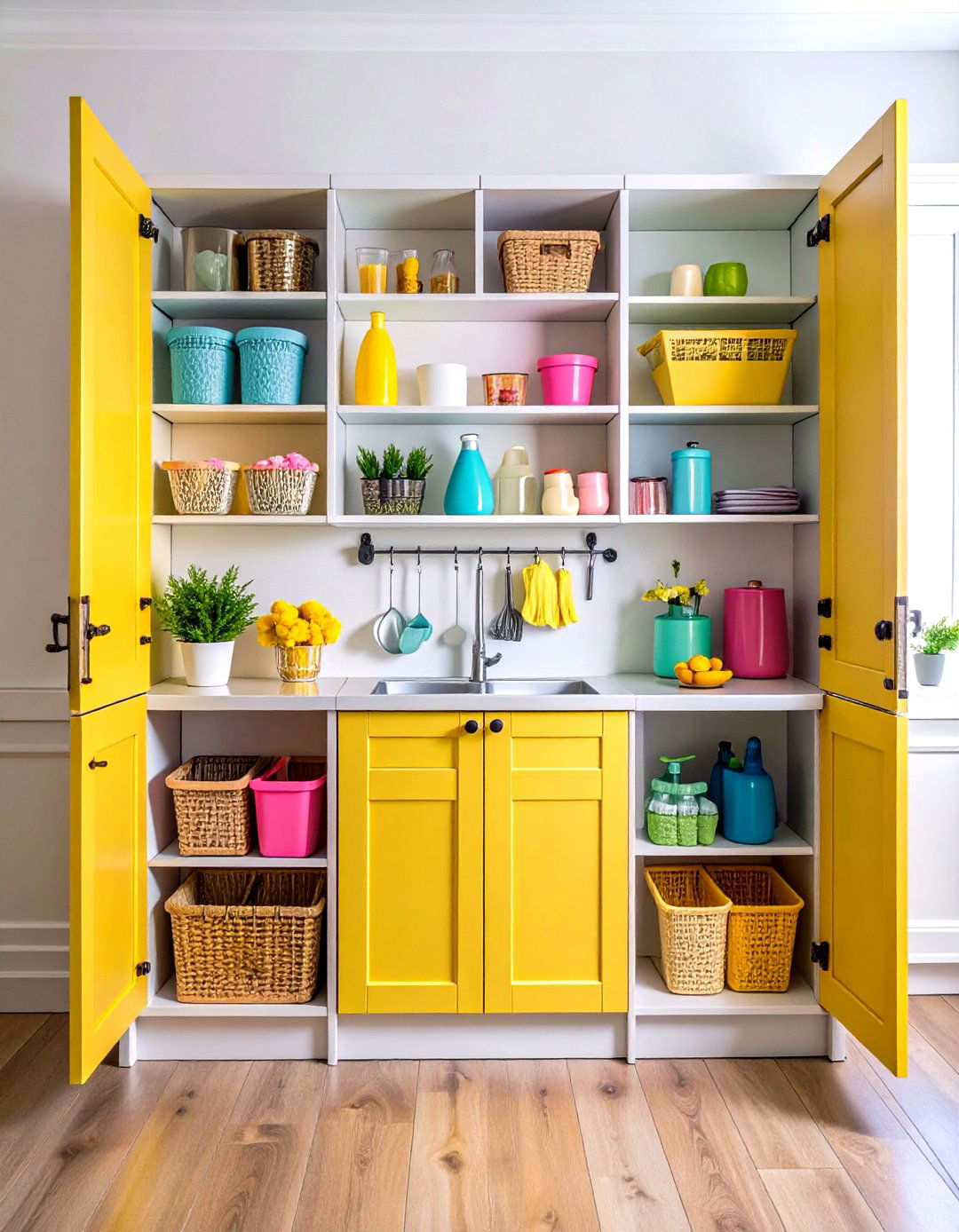Kitchen Sink Cabinet Door Storage Maximizer - 20 Kitchen Sink Organization Ideas