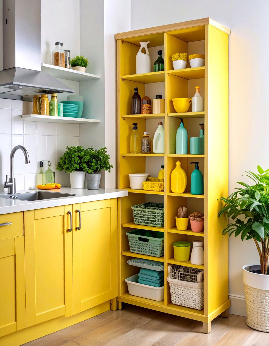 Kitchen Sink Corner Storage Tower Solution - 20 Kitchen Sink Organization Ideas