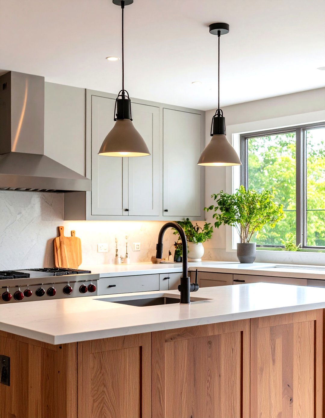Kitchen Sink Lighting with Adjustable Task Illumination - 20 Kitchen Sink Lighting Ideas