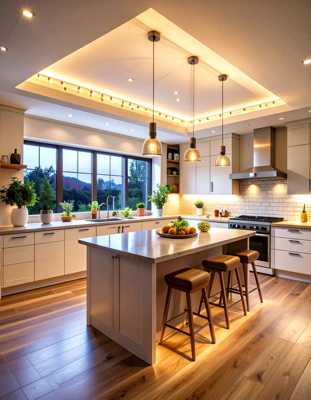 Kitchen Soffit Ambient Rope Lighting - 20 Kitchen Soffit Ideas