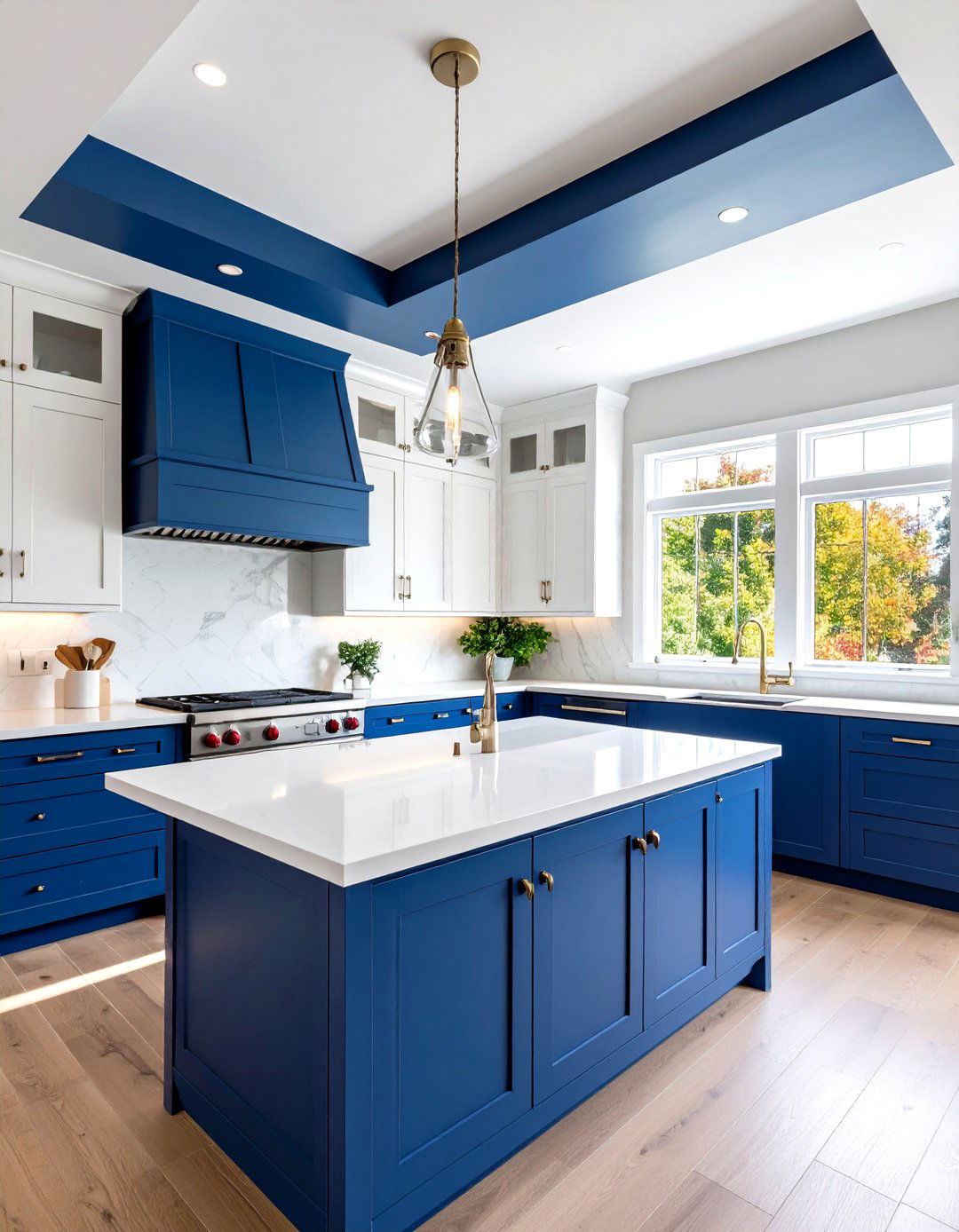 Kitchen Soffit Contrasting Color Statement - 20 Kitchen Soffit Ideas