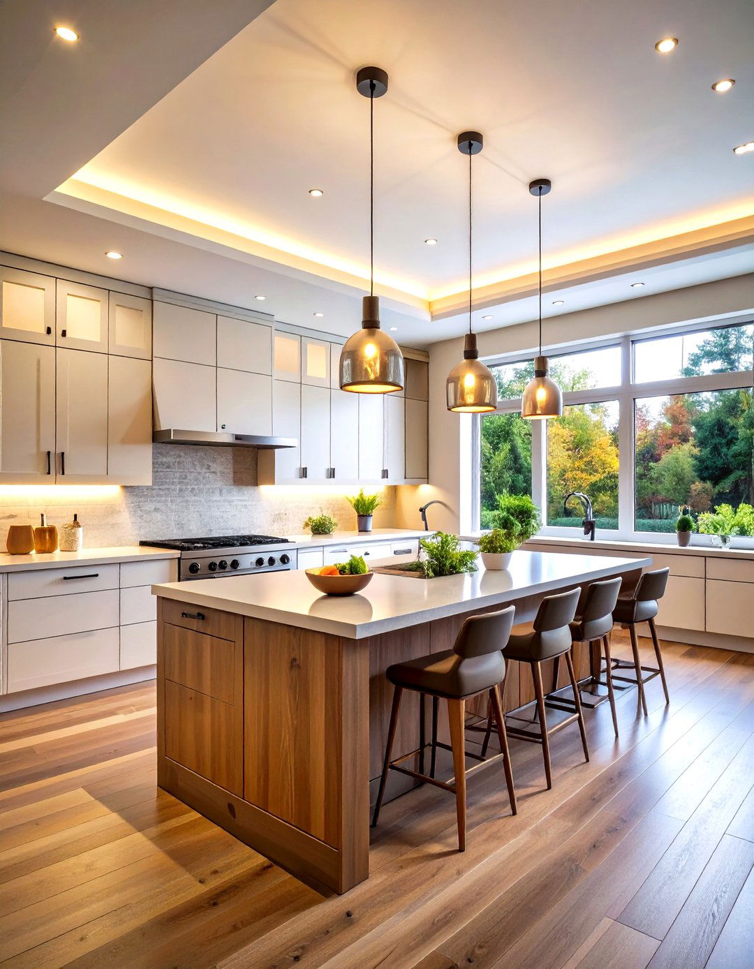 Kitchen Soffit Task Lighting Integration - 20 Kitchen Soffit Ideas