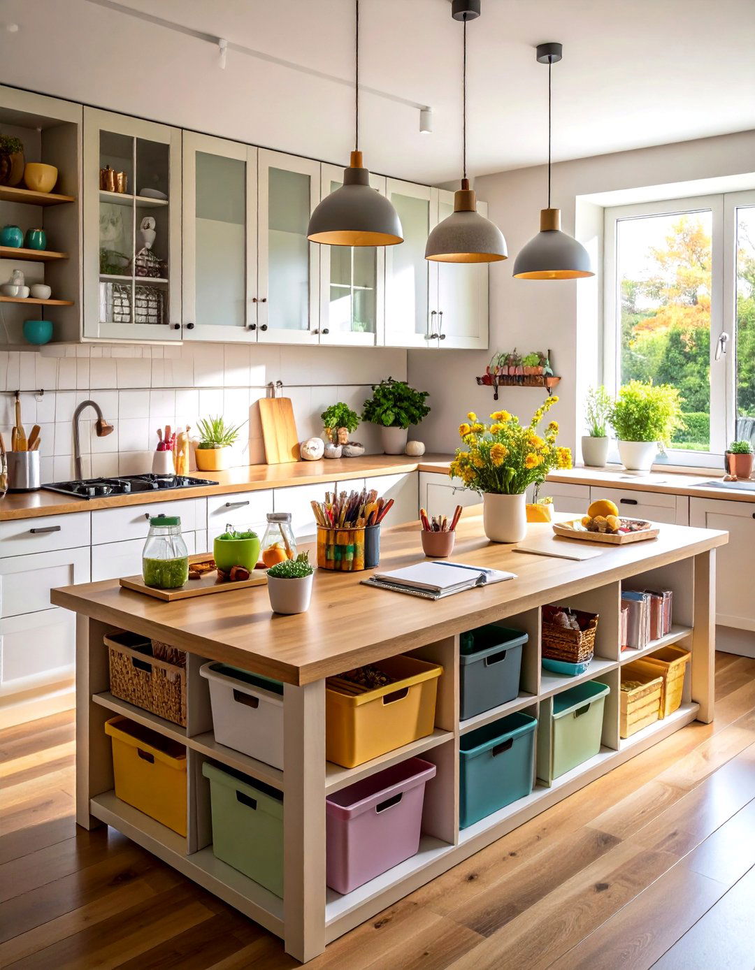 Kitchen Table Homeschool Room Setup - 20 Homeschool Room Ideas