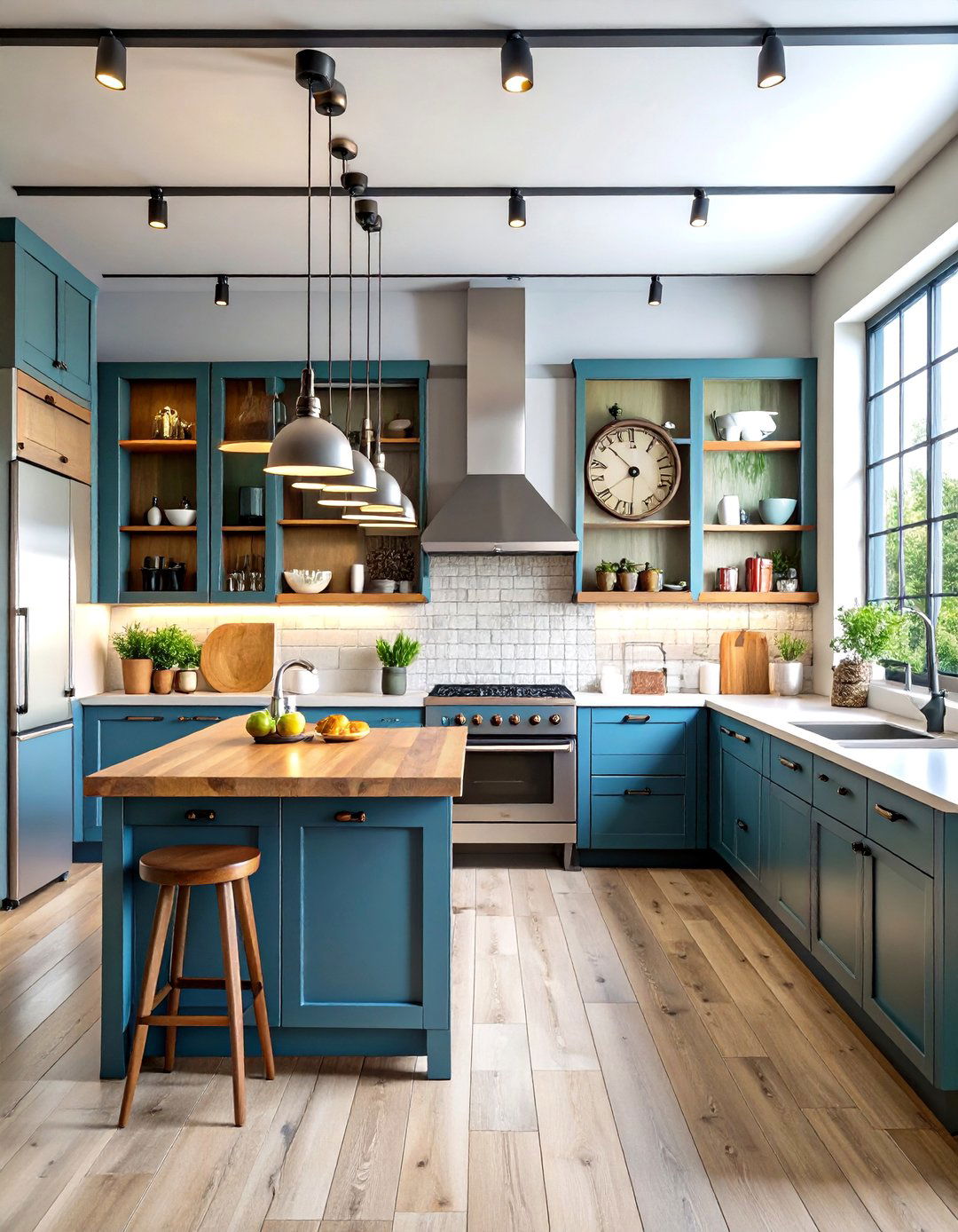 Kitchen Wall Clock and Time Display Feature - 20 Kitchen Wall Decor Ideas