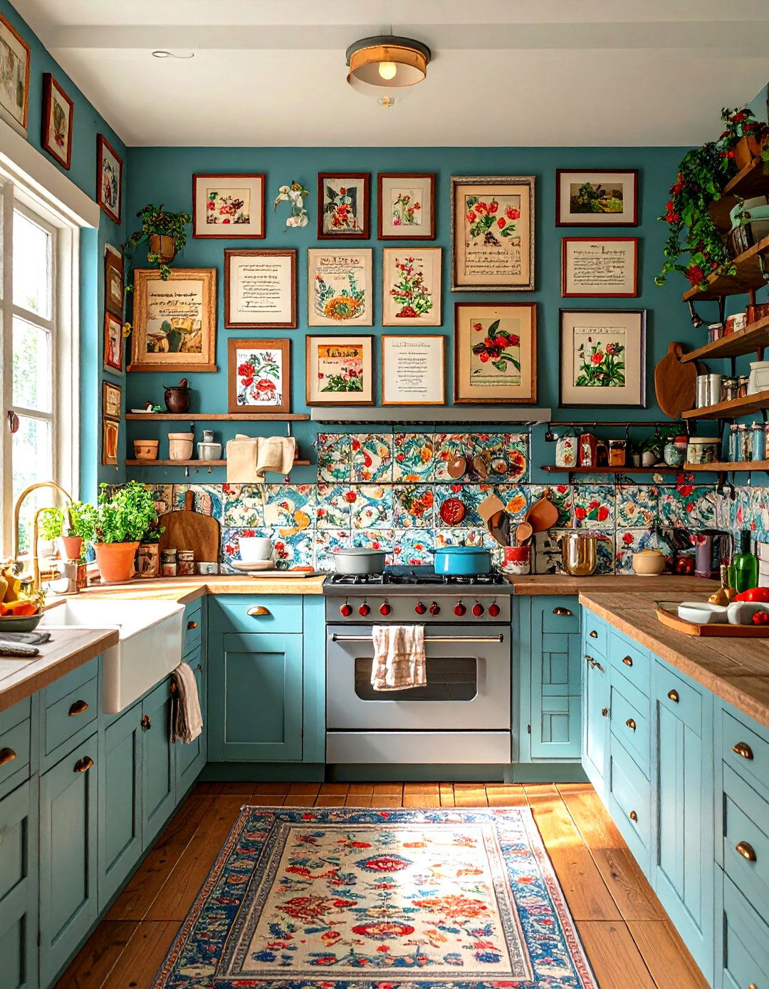 Kitchen Wall Recipe Art and Typography Display - 20 Kitchen Wall Decor Ideas