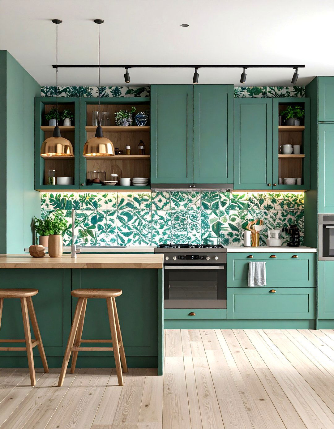 Kitchen Wall Wallpaper Accent Feature - 20 Kitchen Wall Decor Ideas