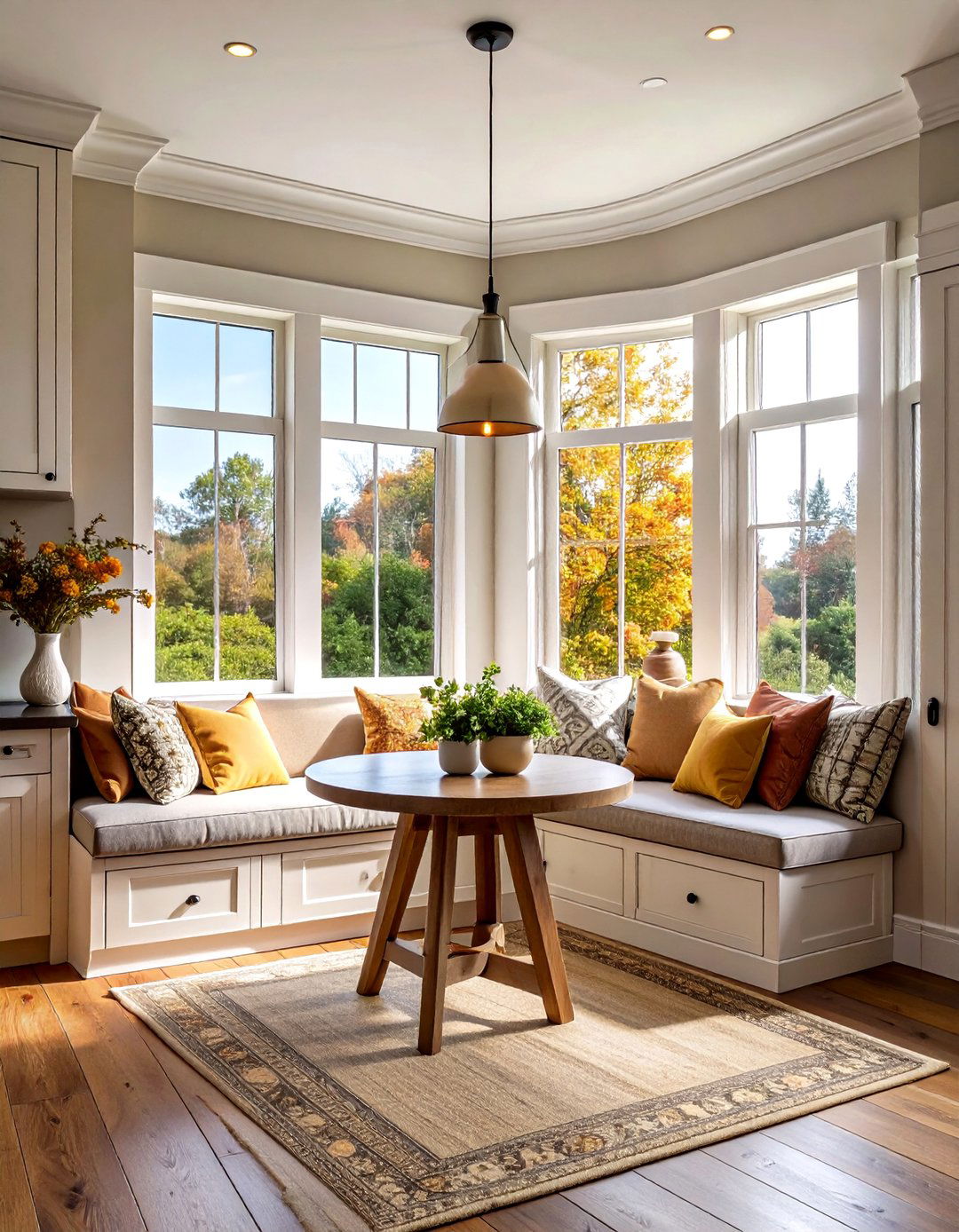 Kitchen Window Bay Seating Nook Design - 20 Kitchen Window Ideas