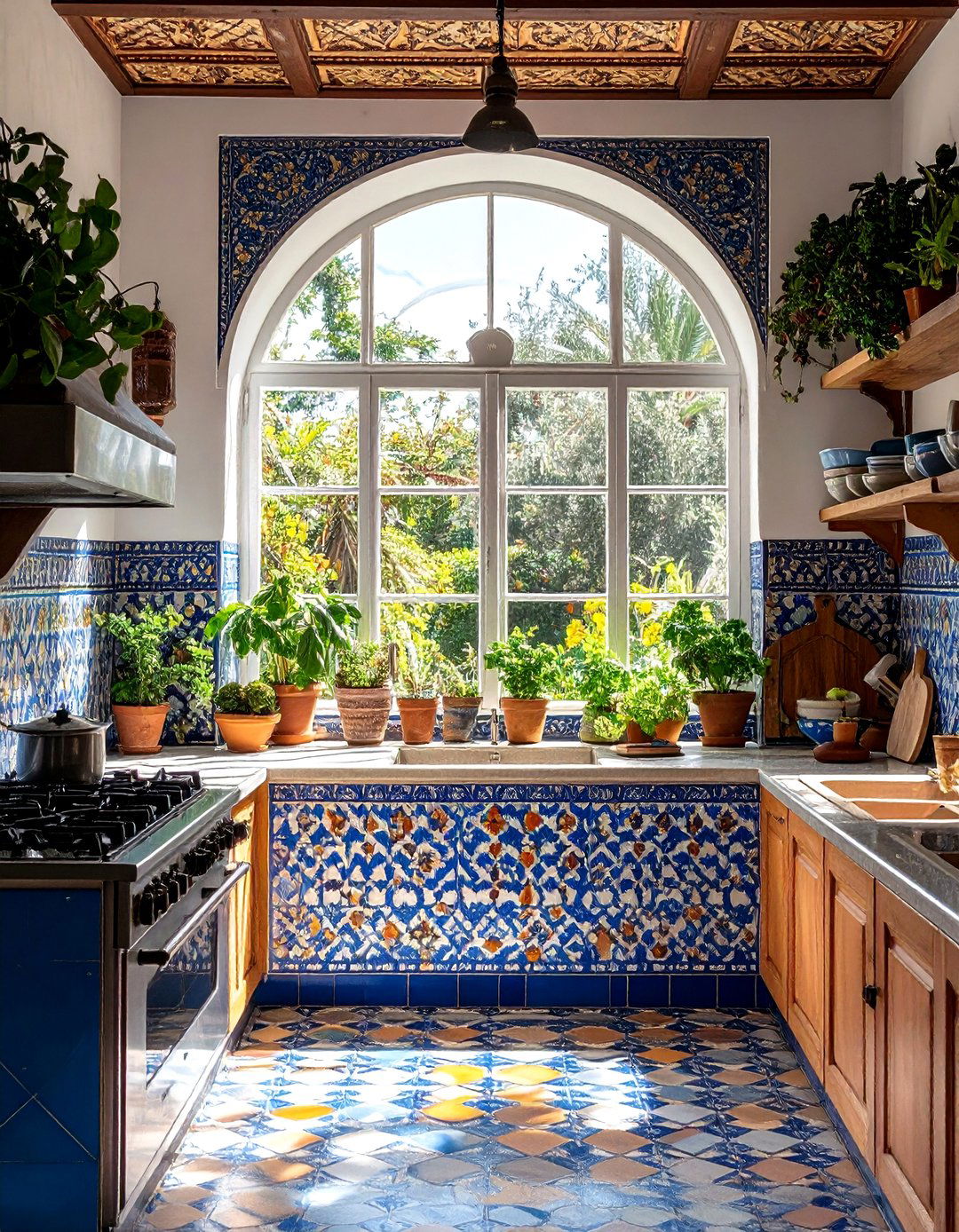 Kitchen Window Moroccan Tile Surround Design - 20 Kitchen Window Ideas