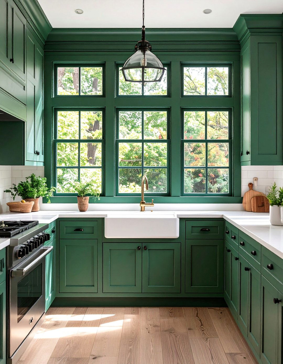 Kitchen Window Painted Trim Statement Design - 20 Kitchen Window Ideas