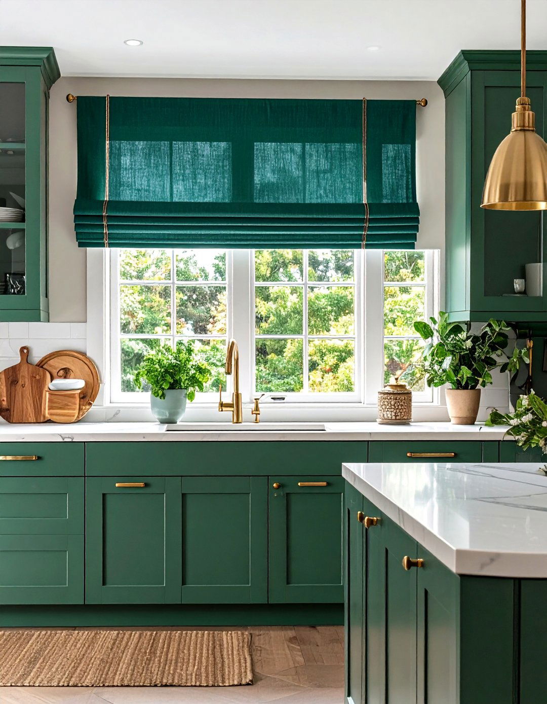 Kitchen Window Roman Shade Elegance Design - 20 Kitchen Window Ideas