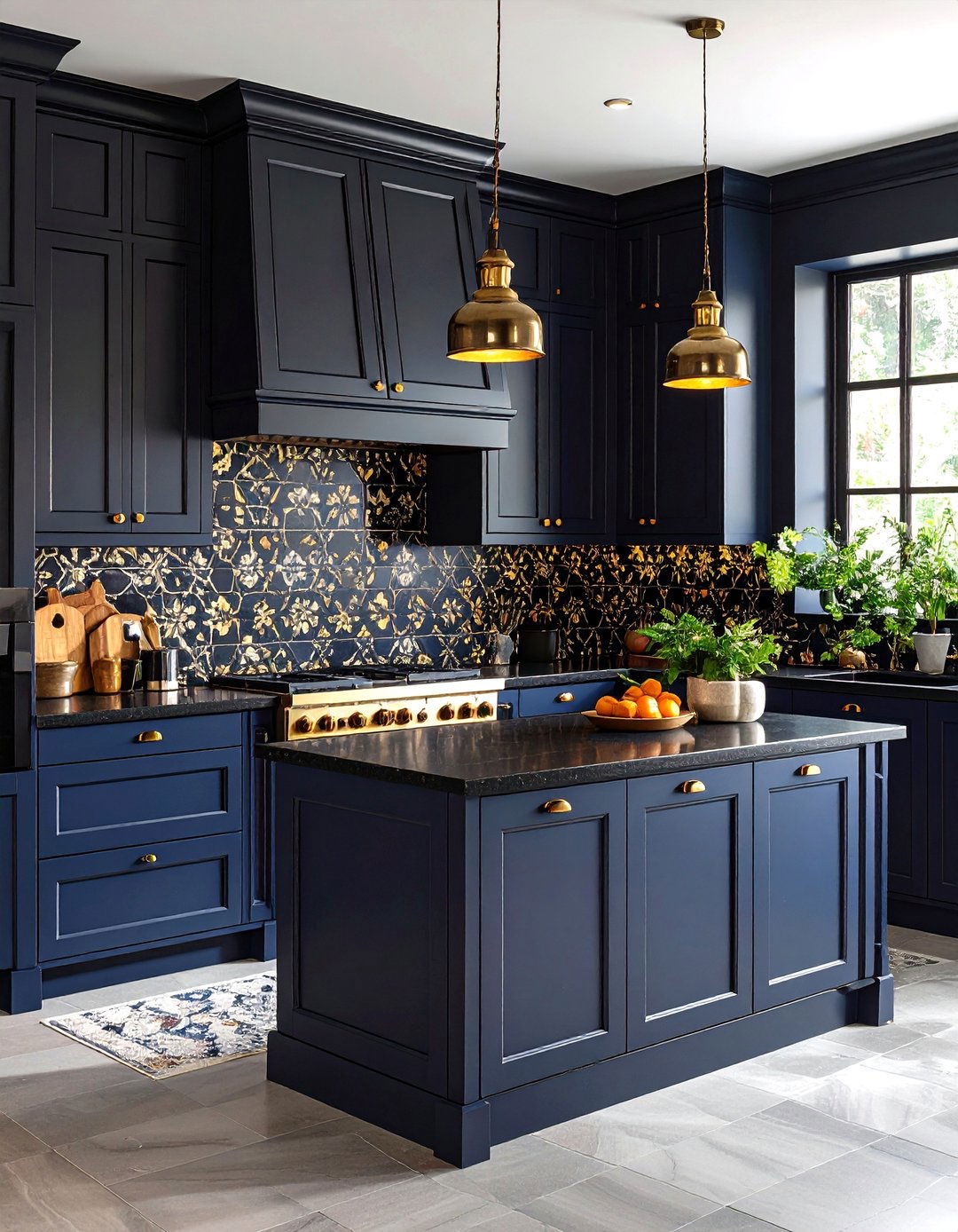 Kitchen With Black Backsplash Bohemian Patterned Expression - 20 Kitchen With Black Backsplash