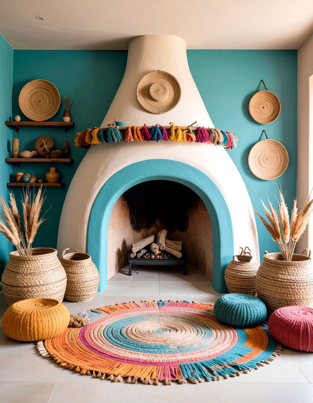 Kiva Fireplace - 20 Southwestern Decor Ideas