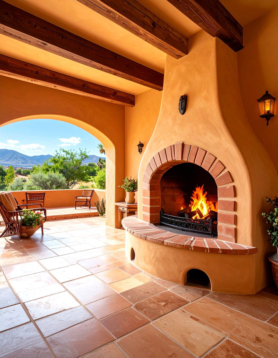 Kiva Spanish Fireplace - 20 Spanish Style Fireplace Ideas