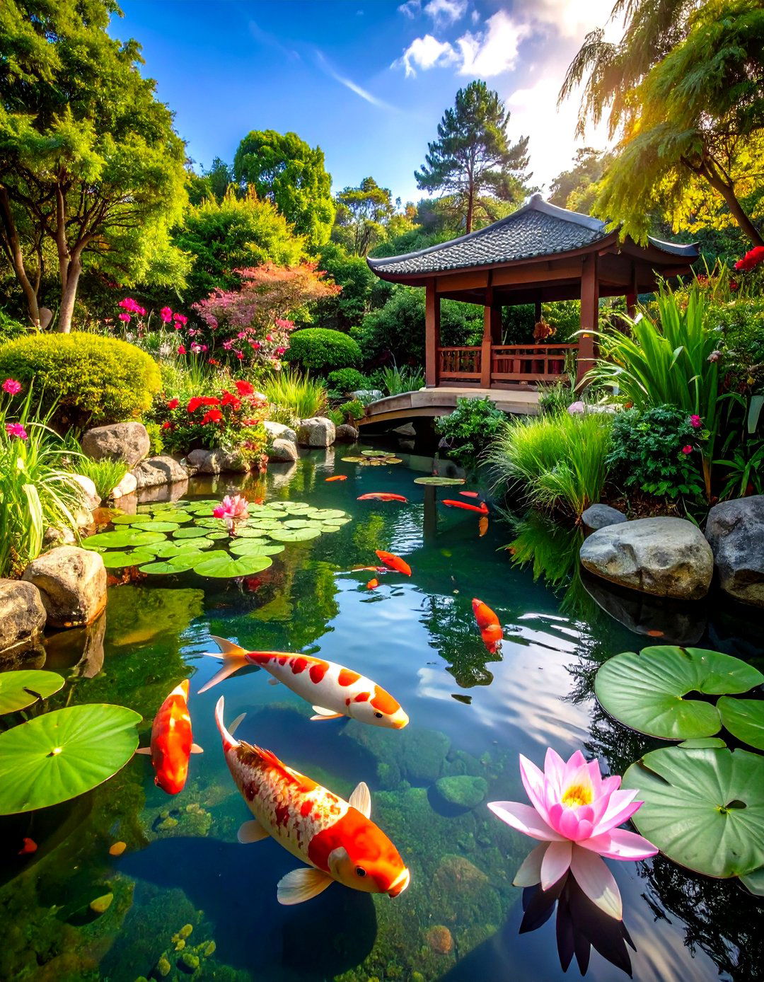 Koi Pond Zen Garden - 20 Zen Garden Ideas