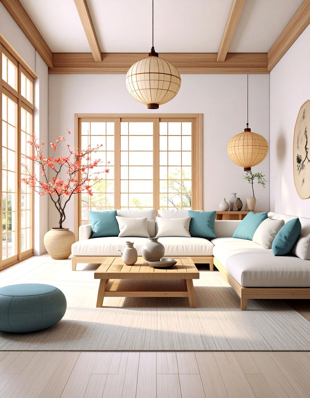 Korean Pottery and Art Living Room - 20 Korean Living Room Ideas