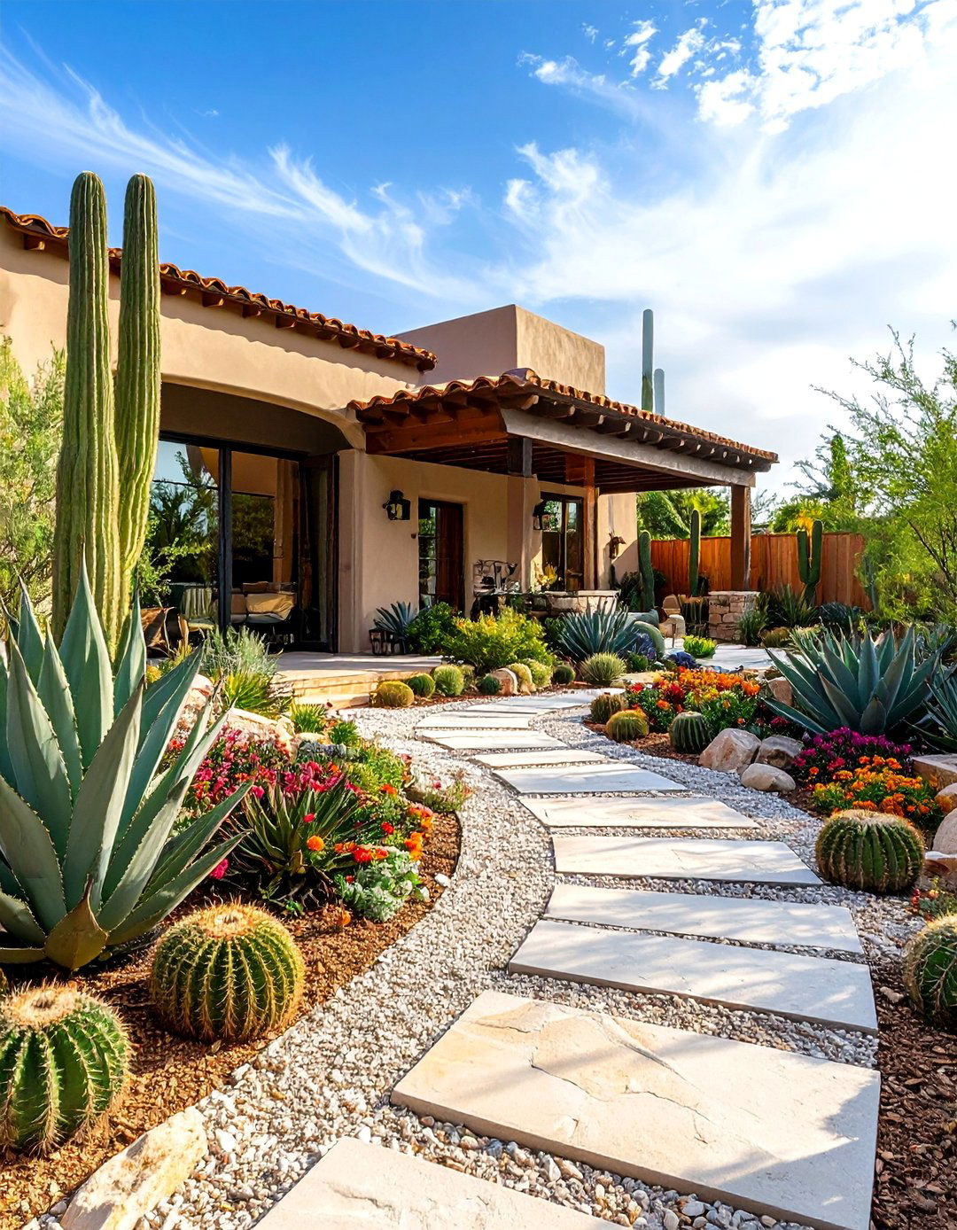 L Shaped Backyard Desert Landscape Retreat - 20 L Shaped Backyard Ideas